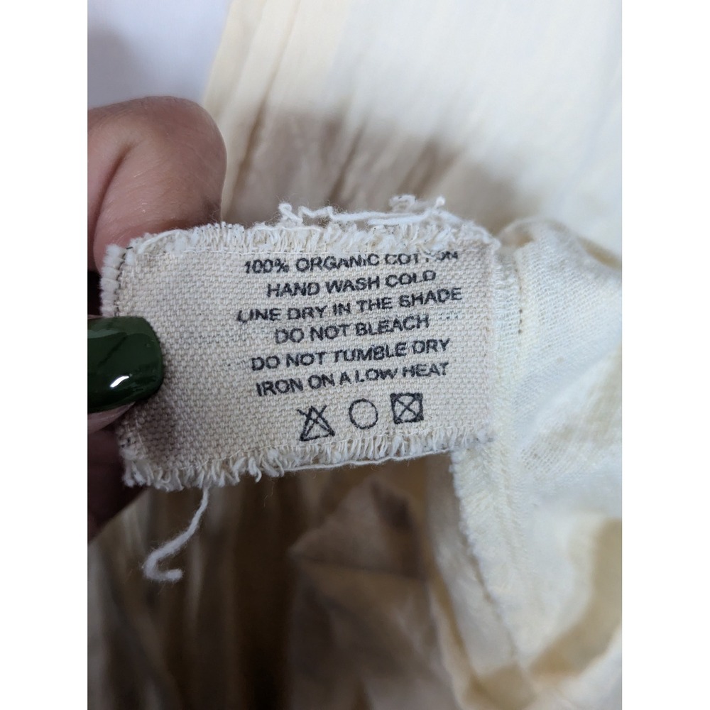 A Perfect Nomad Organic Cotton Wild Heart Long Sleeve Maxi Dress‎ Milk Cream OS - Picture 7 of 9